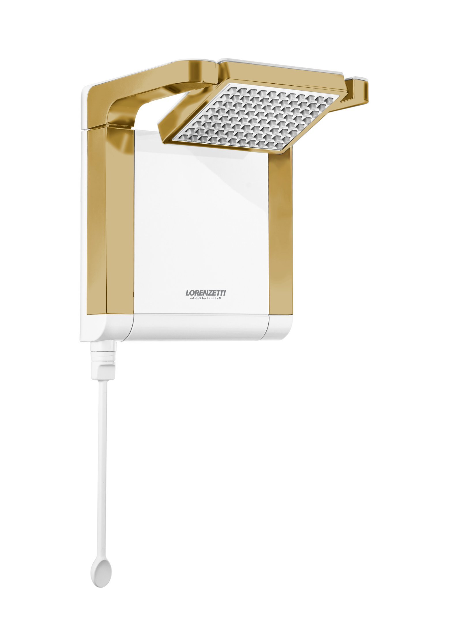 Chuveiro Lorenzetti Acqua Star - Branco - 220v:dourado Matte