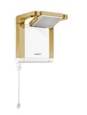 Ver imagem 1 de Chuveiro Lorenzetti Acqua Star - Branco - 220v:dourado Matte