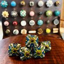 Ver imagem 5 de Puxador em Cerâmica Quadrado Floral Azul Portas Gavetas
