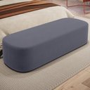 Ver imagem 6 de Kit 02 Puffs Decorativos Orgânicos para Living Quarto 160cm Doha W01 Suede Cinza - Lyam Decor