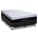 Ver imagem 1 de Cama Box King: Colchão Molas Probel MasterPocket Ensacadas Perfil Springs Plus + Base CRC Suede Blac