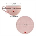 Ver imagem 5 de Jogo de Xícaras Chá Lamour 160ml 12 Peças Etilux Rosa