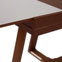 Ver imagem 4 de Mesa de Jantar Caroline Extensível Tampo de Vidro Off Pés em Madeira Maciça Imbuia