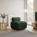 Ver imagem 1 de Poltrona Decorativa Sala Orgânica 60 cm Base Fixa Nara Bouclê D03 - D'Rossi