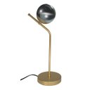 Ver imagem 3 de Luminaria de Mesa Inclinado Jabuticaba com Vidro Globo Bivolt G9 - Dourado/fume