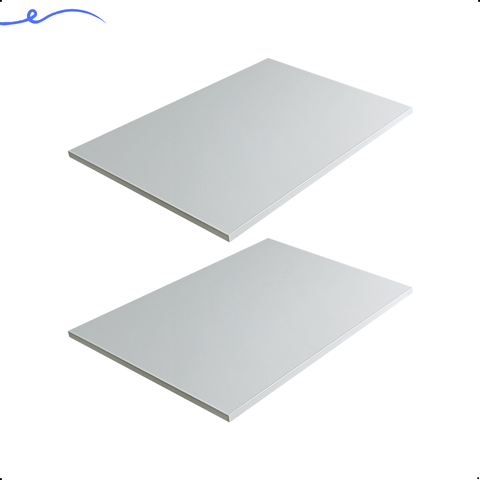 Kit 2 Prateleira Branca 50X40 Tampo Tabua Mdf  Organizadora Decoração Cozinha Quarto Banheiro Sala