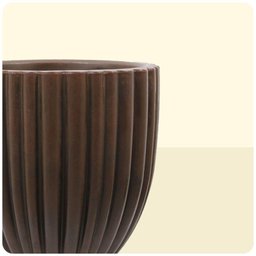 Vaso Redondo Cacau 70 X 70 Cm Cor 09 - Antique Rusty - 2