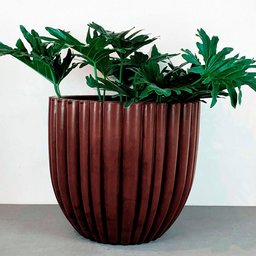 Vaso Redondo Cacau 70 X 70 Cm Cor 09 - Antique Rusty - 1