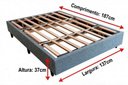 Ver imagem 3 de Cama Casal 137x187 Desmontável Tecido Premium 100% Madeira - Cinza Escuro - Nova Cama