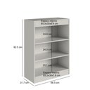 Ver imagem 4 de Estante de Escritório com Compartimentos Ocultos e 2 Prateleiras 68,5cm Multimóveis Crart-EST001