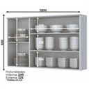Ver imagem 5 de Cozinha Modulada Henn Americana 2 Peças Branco