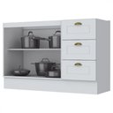 Ver imagem 3 de Cozinha Modulada Henn Americana 2 Peças Branco