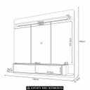 Ver imagem 4 de Painel Tv 70 Pol 180cm Bancada Suspensa Gava H01 Off/cinamomo - Mpozenato