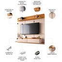 Ver imagem 3 de Painel Tv 70 Pol 180cm Bancada Suspensa Gava H01 Off/cinamomo - Mpozenato