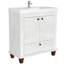 Ver imagem 1 de Balcão Gabinete para Banheiro com Pés e Lavatório 80cm Malezia B06 Cristal - Lyam Decor