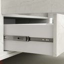 Ver mais imagens de Balcão Gabinete para Banheiro com Pés e Lavatório 80cm Malezia B06 Cristal - Lyam Decor