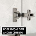 Ver imagem 7 de Balcão Gabinete para Banheiro com Pés e Lavatório 80cm Malezia B06 Cristal - Lyam Decor