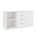 Ver imagem 2 de Armário Multiuso 1 Porta 4 Gavetas 2 Nichos em MDP BP Branco