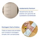 Ver mais imagens de Armário Multiuso 1 Porta 4 Gavetas 2 Nichos em MDP BP Branco