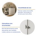 Ver imagem 7 de Armário Multiuso 1 Porta 4 Gavetas 2 Nichos em MDP BP Branco