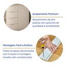 Ver mais imagens de Armário Multiuso 1 Porta 4 Gavetas 2 Nichos em MDP BP Branco