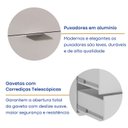 Ver imagem 6 de Armário Multiuso 1 Porta 4 Gavetas 2 Nichos em MDP BP Branco