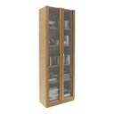Ver imagem 1 de Armário Estante com 2 Portas de Vidro Multimóveis Cr25069 Amendoa