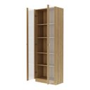 Ver imagem 4 de Armário Estante com 2 Portas de Vidro Multimóveis Cr25069 Amendoa