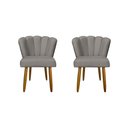 Ver imagem 1 de Kit 02 Cadeiras para Mesa de Jantar Flor Pés Palito - Balaqui Decor Cor:capuccino