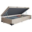 Ver imagem 3 de Cama Box Baú Solteiro Suede Bege Emth 88x188x40