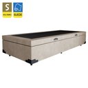 Ver imagem 2 de Cama Box Baú Solteiro Suede Bege Emth 88x188x40