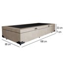 Ver imagem 5 de Cama Box Baú Solteiro Suede Bege Emth 88x188x40