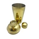 Ver imagem 2 de Coqueteleira Aço Inox Dourado 500ml C/ Coador Drinks Caipirinha Bar Fineza