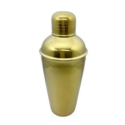 Coqueteleira Aço Inox Dourado 500ml C/ Coador Drinks Caipirinha Bar Fineza - 1
