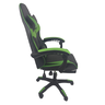 Cadeira Gamer Stillus Ergonômica com Apoio para Os Pés - Preto Verde - 8