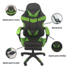 Cadeira Gamer Stillus Ergonômica com Apoio para Os Pés - Preto Verde - 2