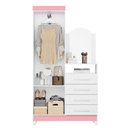Ver imagem 5 de Guarda Roupa Comoda com Espelho Georgia Rosa