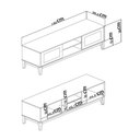 Ver imagem 3 de Rack Sala de Estar para Tv 135cm até 60 Polegadas 2 Portas Cor:mel Off White