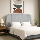 Ver imagem 1 de Cabeceira Cama Box Queen 160 Cm Estofada Revestida em Linho Premium
