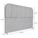 Ver imagem 2 de Cabeceira Cama Box Queen 160 Cm Estofada Revestida em Linho Premium