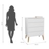 Cômoda 4 Gavetas 100% MDF Dolce - 3