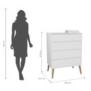 Ver imagem 3 de Cômoda 4 Gavetas 100% MDF Dolce