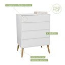 Ver imagem 5 de Cômoda 4 Gavetas 100% MDF Dolce