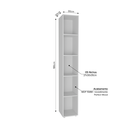 Ver imagem 5 de Estante/Rack Horizontal ou Vertical 5 Nichos 186CMX30CM Liverpool Branco