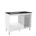 Ver imagem 3 de Balcão Modulado para Forno e Cooktop 105cm 1 Porta 1 Gaveta Madrid Fidelitá
