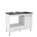 Ver imagem 2 de Balcão Modulado para Forno e Cooktop 105cm 1 Porta 1 Gaveta Madrid Fidelitá