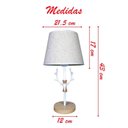 Ver imagem 2 de Kit Casal 2 Abajur Luminária Branca de Mesa 43cm Bivolt 110-220v
