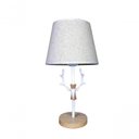 Ver imagem 1 de Kit Casal 2 Abajur Luminária Branca de Mesa 43cm Bivolt 110-220v