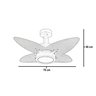 Ventilador de Teto Aspen LED Venti-delta 3000k Preto 4Pás Imbuia 110V+Controle - 4