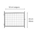 Ver imagem 3 de Grade de Proteção Zincado para Hidrômetro com Dobradiças 52x43 Cm - Hy107